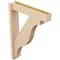 Ekena Millwork 6-in W x 28-in D x 40-in H Funston Block Rough Cedar Woodgrain TimberThane Outlooker, Primed Tan OUTUR060X28X40FST44RCPR - alternate 4